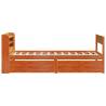 Wax Brown Bed Frame 100x200 cm - Solid Pinewood