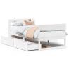 White Bed Frame 90x200 cm | Solid Pine Wood | Hipo Market