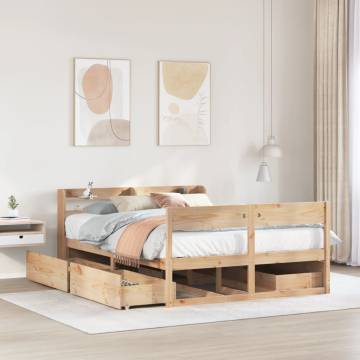 Solid Wood Pine Bed Frame 120x200 cm - No Mattress Included