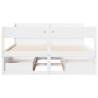 White Double Bed Frame 135x190 cm | Solid Pine Wood Design