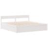 White Double Bed Frame 135x190 cm | Solid Pine Wood Design