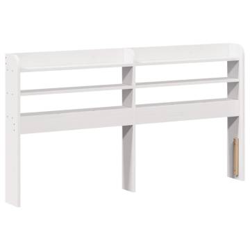 White Double Bed Frame 135x190 cm | Solid Pine Wood Design