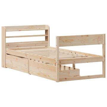 Solid Wood Pine Bed Frame 75x190 cm - Small Single