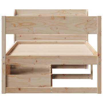 Solid Wood Pine Bed Frame 75x190 cm - Small Single