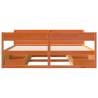 Solid Wood Pine Bed Frame - Wax Brown 200x200 cm | HipoMarket