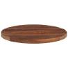 Solid Reclaimed Wood Table Top Ø 40x2.5 cm - Rustic Charm