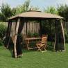  Gazebo with Double Roof and Mesh Walls Taupe 2.93x2.93 m Steel Colour taupe Size 2.93 x 2.93 m Quantity in Package 1 