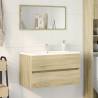 Stylish Bathroom Cabinet with Mirror Sonoma Oak | 80x38.5 cm