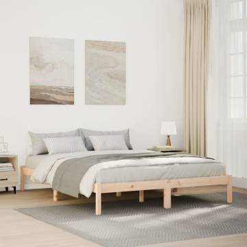 Extra Long Solid Wood Bed Frame 160x210 cm - HipoMarket