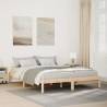  Extra Long Bed Frame without Mattress 160x210 cm Solid Wood Pine Colour natural Size 160 x 210 cm 