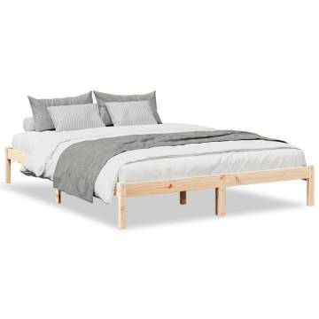 Extra Long Solid Wood Bed Frame 160x210 cm - HipoMarket