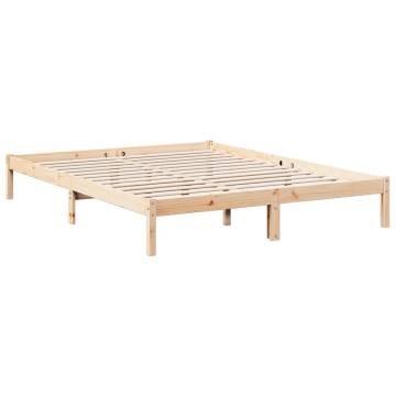 Extra Long Solid Wood Bed Frame 160x210 cm - HipoMarket