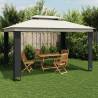  Gazebo with Double Roof Cream 3.94x2.96 m Steel Colour cream Size 3.94 x 2.96 m Quantity in Package 1 