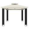 Gazebo with Double Roof Cream 3.94x2.96m - Hipomarket