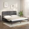  Bed Frame Grey Solid Wood Pine 200x200 cm Colour grey Size 200 x 200 cm 