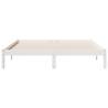 Extra Long White Bed Frame 140x210 cm - Solid Pine Wood