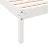 Extra Long Bed Frame without Mattress - White Solid Pine 200x210 cm