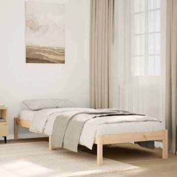 Extra Long Solid Wood Bed Frame 100x220 cm - HipoMarket