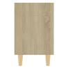 Scandinavian Bed Cabinet with Solid Wood Legs - Sonoma Oak