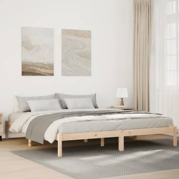 Extra Long Bed Frame 200x210 cm | Solid Pinewood Frame