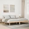  Extra Long Bed Frame without Mattress 200x210 cm Solid Wood Pine Colour natural Size 200 x 210 cm 