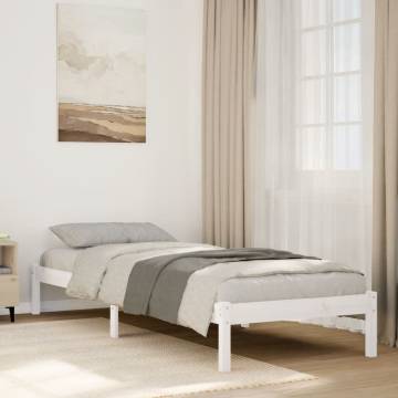 Extra Long White Bed Frame - Solid Pine 100x220 cm | HipoMarket