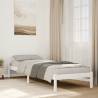  Extra Long Bed Frame without Mattress White 100x220 cm Solid Wood Pine Colour white Size 100 x 220 cm 