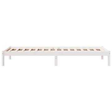 Extra Long White Bed Frame - Solid Pine 100x220 cm | HipoMarket