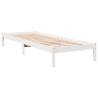 Extra Long White Bed Frame - Solid Pine 100x220 cm | HipoMarket