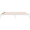 Extra Long White Bed Frame 180x220 cm - Solid Pine Wood