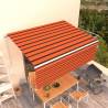  Manual Retractable Awning with Blind 4.5x3m Orange&Brown Colour multicolour Size 4.5 x 3 m Quantity in Package 1 