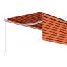 Manual Retractable Awning 4.5x3m - Orange & Brown