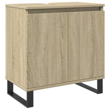 3 Piece Bathroom Furniture Set - Sonoma Oak Engineered Wood