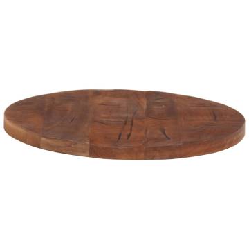 Round Solid Wood Table Top Ø 40 cm - Reclaimed Elegance