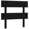 Black Small Single Bed Frame with Headboard - Solid Wood