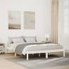  Extra Long Bed Frame without Mattress White 160x210 cm Solid Wood Pine Colour white Size 160 x 210 cm 