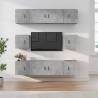 8 Piece TV Cabinet Set in Concrete Grey - Stylish Storage