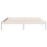 Extra Long Pine Bed Frame 160x210 cm - White Color