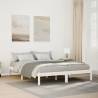  Extra Long Bed Frame without Mattress White 140x220 cm Solid Wood Pine Colour white Size 140 x 220 cm 