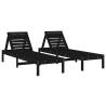 Black Sun Loungers 2 pcs - Solid Pine Wood for Ultimate Relaxation