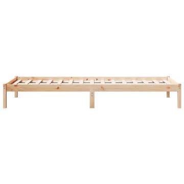 Extra Long Pine Bed Frame 80x210 cm - Durable & Stylish