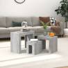  Nesting Coffee Tables 3 pcs Grey Sonoma Engineered Wood Colour grey sonoma Quantity in Package 3 