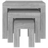 Nesting Coffee Tables 3 pcs - Grey Sonoma Engineered Wood