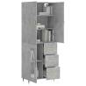 Stylish Highboard Concrete Grey - 69.5x34x180 cm | HipoMarket