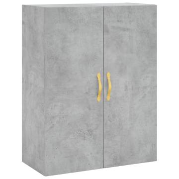 Stylish Highboard Concrete Grey - 69.5x34x180 cm | HipoMarket