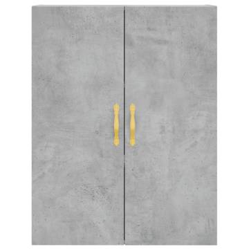 Stylish Highboard Concrete Grey - 69.5x34x180 cm | HipoMarket