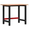 Solid Beech Workbench 100x(55-60)x81.5 cm - Durable & Versatile