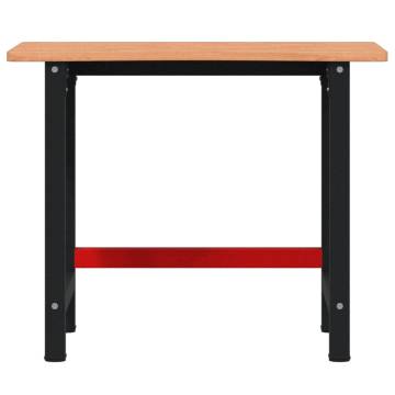 Solid Beech Workbench 100x(55-60)x81.5 cm - Durable & Versatile