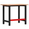 Solid Beech Workbench 100x(55-60)x81.5 cm - Durable & Versatile