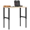  Workbench 100x60x(73-99.5) cm Solid Wood Oak Rectangular Colour brown and black Size 100 x 60 x (73-99.5) cm Quantity in Package 1 